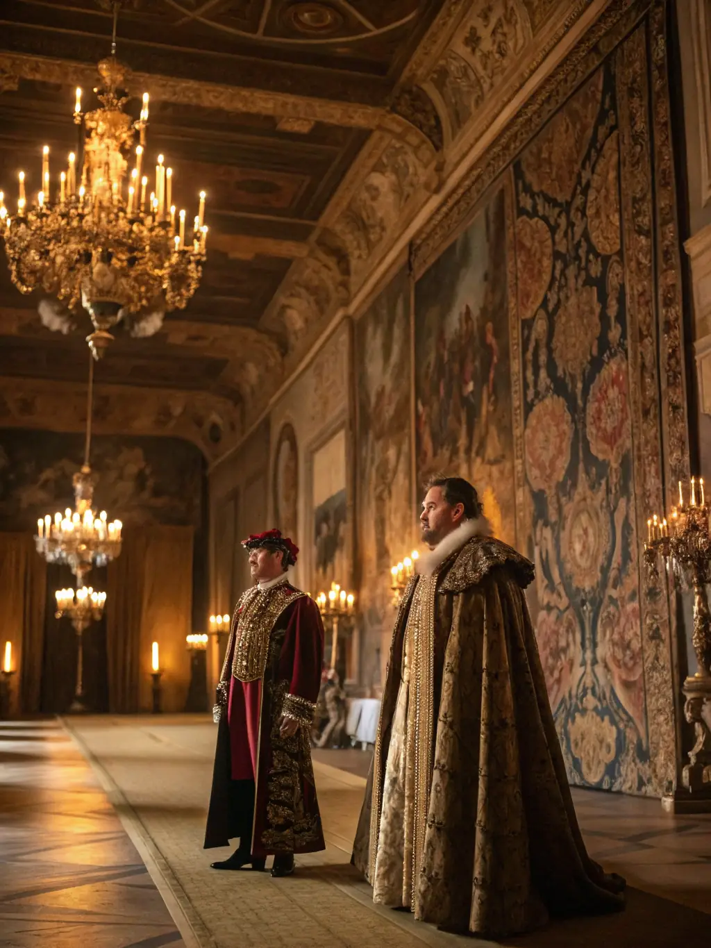 A photograph of a historical reenactment event, showing participants in period costumes engaging in a historical activity, set in a historical location managed by KROG E BARZ.
